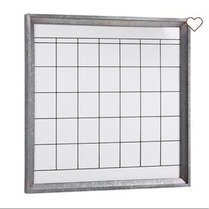 Board Wall White Galvanized Calendar-NEW-For Home / Office Pottery Barn